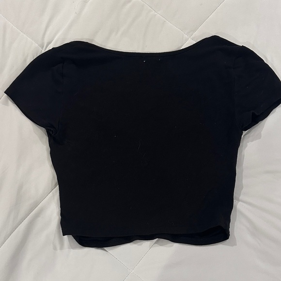 Garage Gabriella V-Neck Tee - Black - Picture 5 of 5